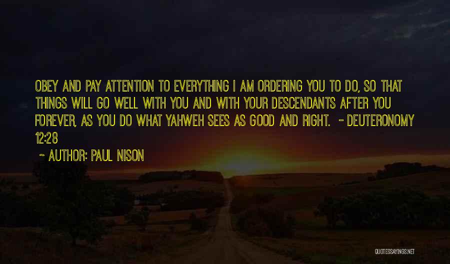 Deuteronomy Quotes By Paul Nison