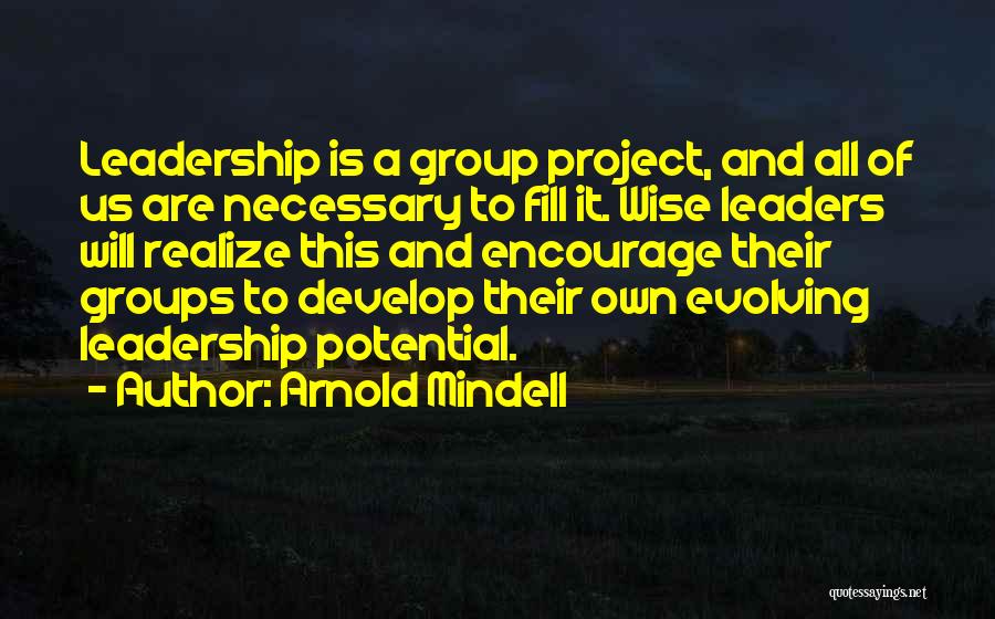 Develop Leadership Quotes By Arnold Mindell