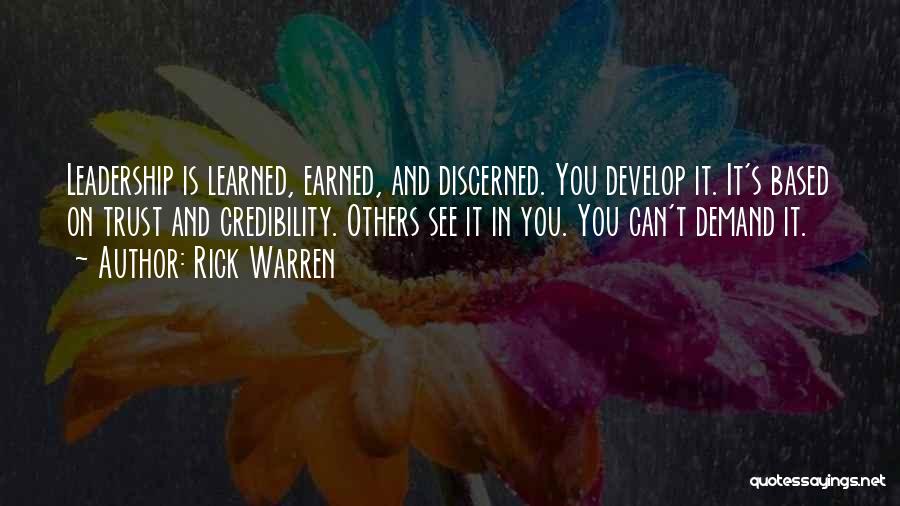 Develop Leadership Quotes By Rick Warren
