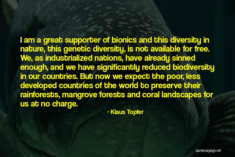 Developed Nations Quotes By Klaus Topfer Developed Nations Quotes By Klaus Topfer