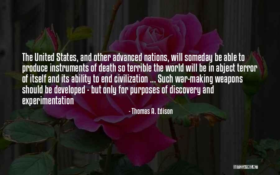 Developed Nations Quotes By Thomas A. Edison