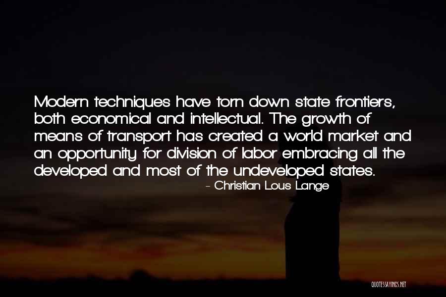 Developed Quotes By Christian Lous Lange