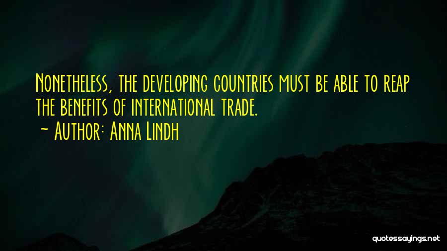 Developing Countries Quotes By Anna Lindh