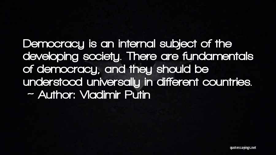 Developing Countries Quotes By Vladimir Putin