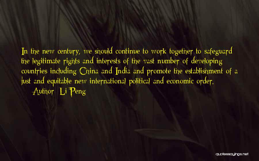 Developing India Quotes By Li Peng