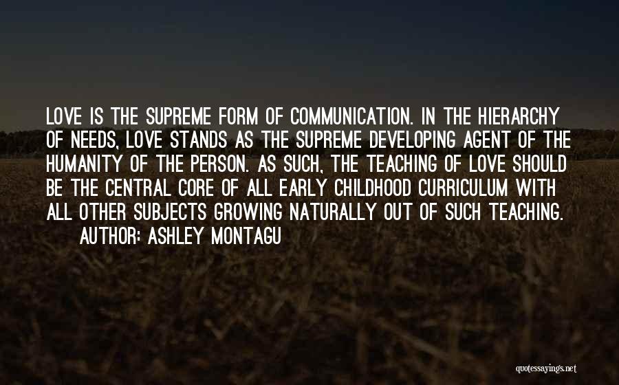 Developing Love Quotes By Ashley Montagu