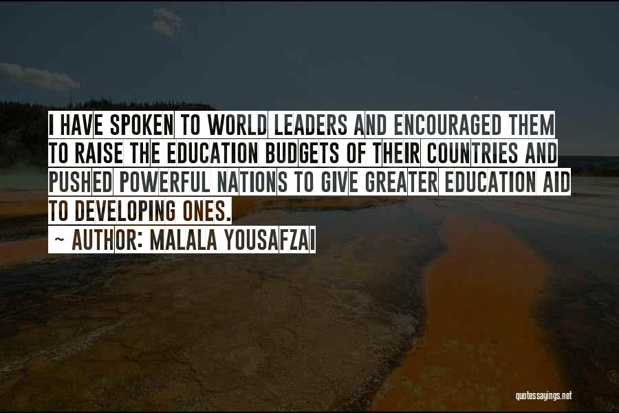 Developing Nations Quotes By Malala Yousafzai