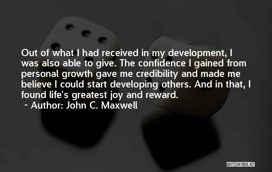 Developing Self Confidence Quotes By John C. Maxwell