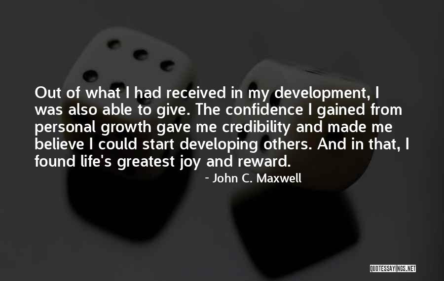 Developing Self Confidence Quotes By John C. Maxwell