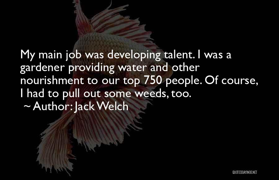 Developing Talent Quotes By Jack Welch