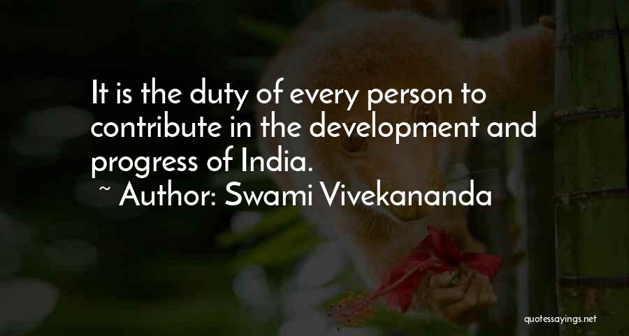 Development And Progress Quotes By Swami Vivekananda