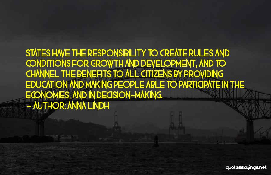 Development Education Quotes By Anna Lindh