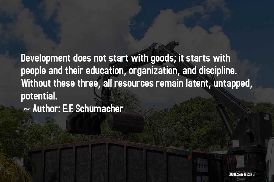 Development Education Quotes By E.F. Schumacher