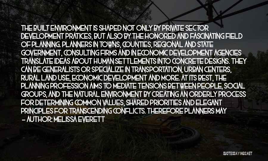 Development Planning Quotes By Melissa Everett