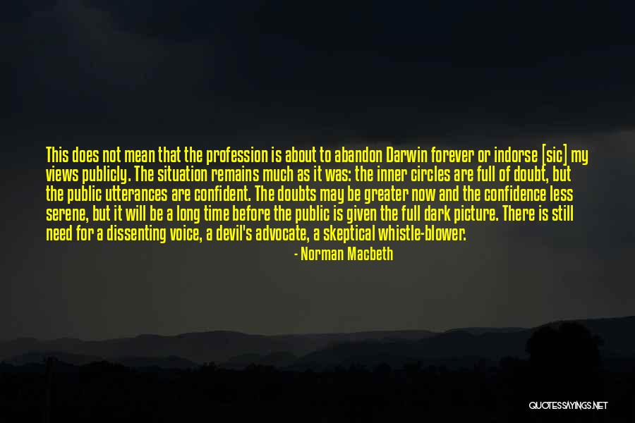 Devil's Advocate Quotes By Norman Macbeth