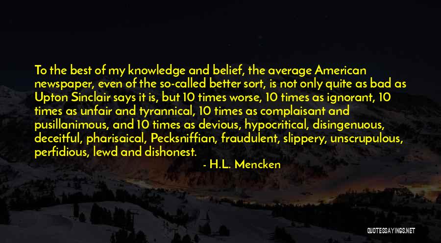 Devious Quotes By H.L. Mencken