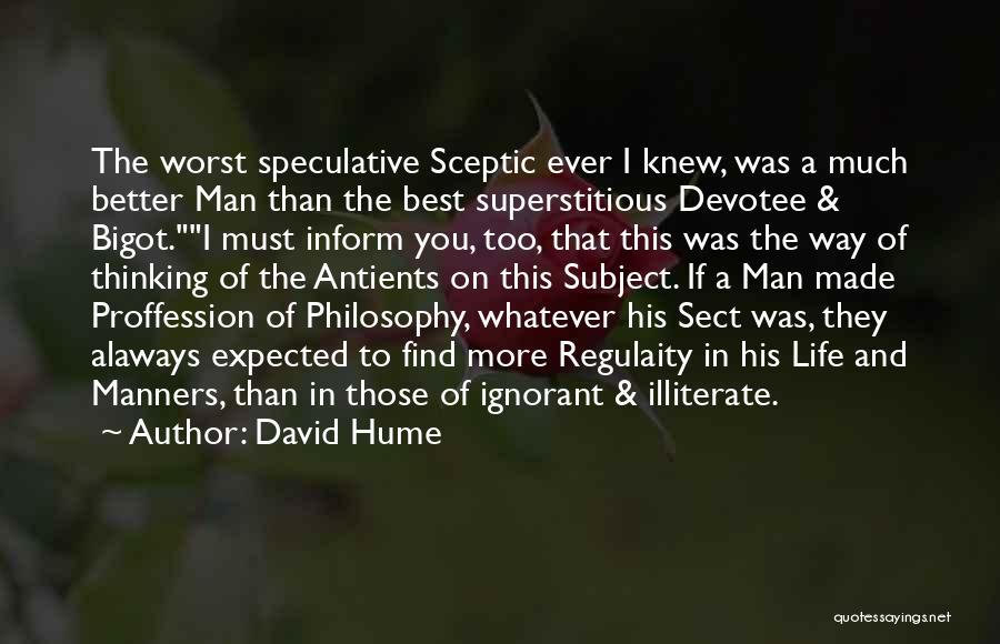 Devotee Quotes By David Hume