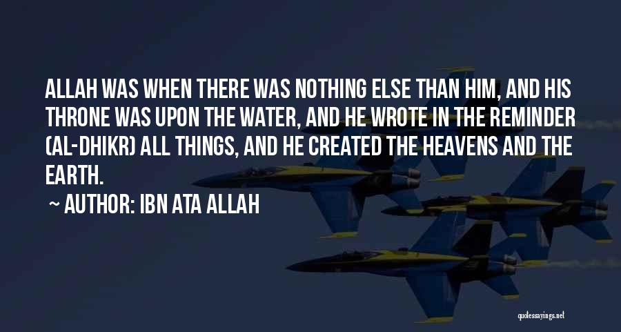 Dhikr Of Allah Quotes By Ibn Ata Allah