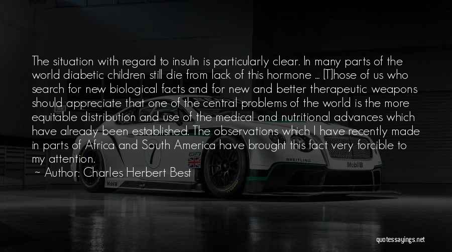 Diabetic Quotes By Charles Herbert Best