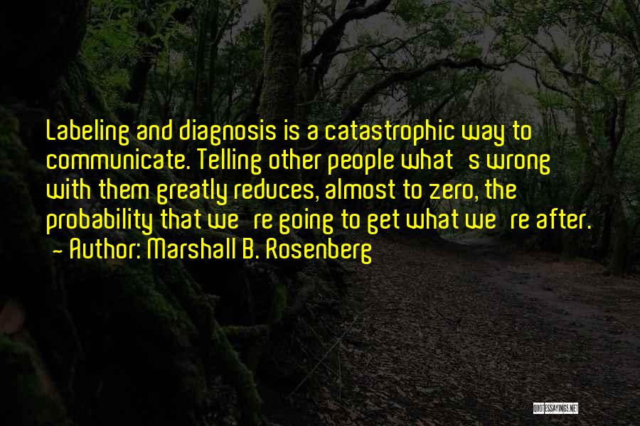 Diagnosis Quotes By Marshall B. Rosenberg