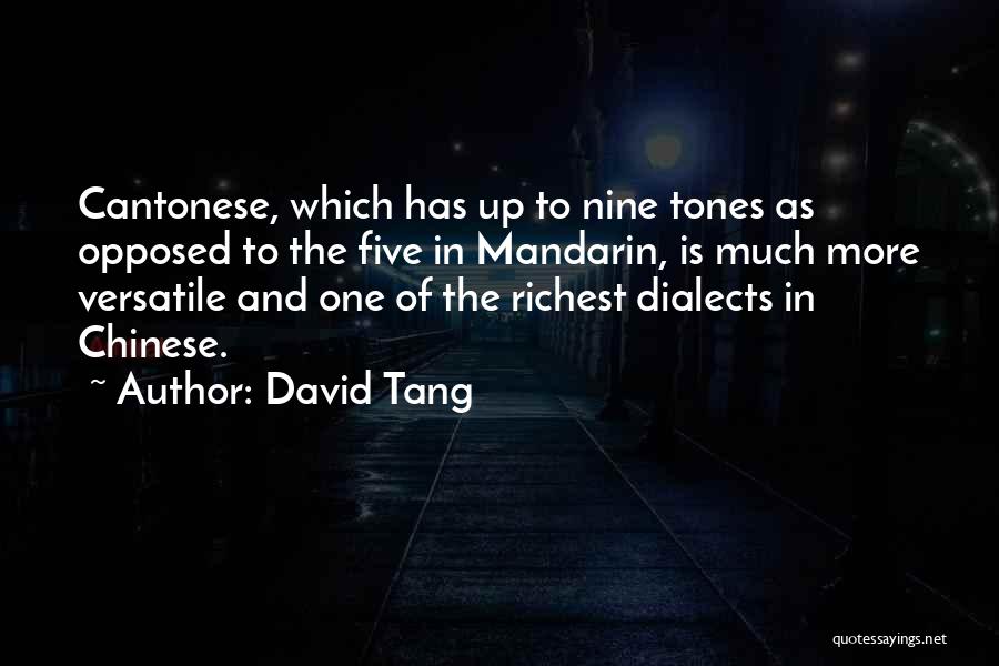 Dialects Quotes By David Tang