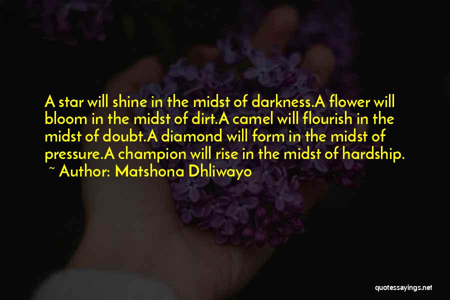 Diamond Shine Quotes By Matshona Dhliwayo