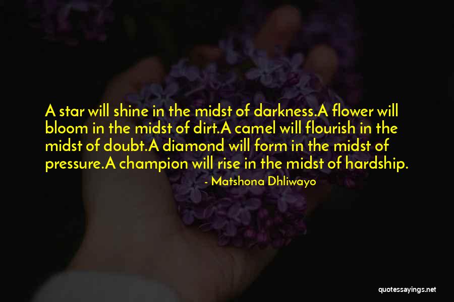 Diamond Shine Quotes By Matshona Dhliwayo