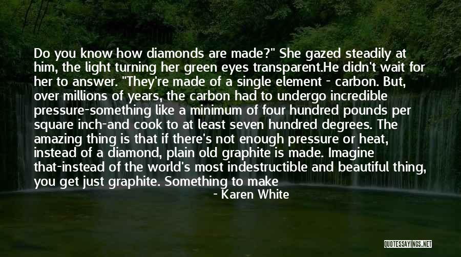 Diamonds And Pressure Quotes By Karen White