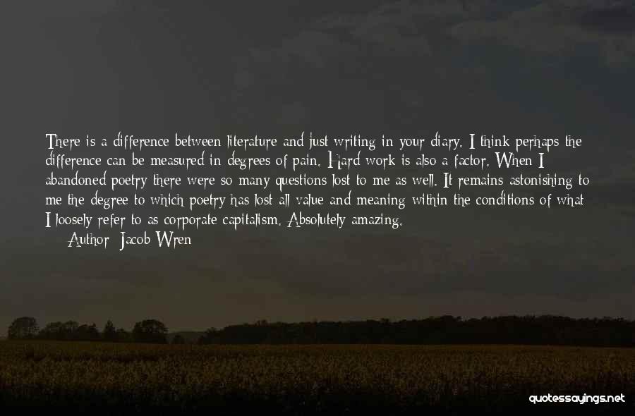 Diary Writing Quotes By Jacob Wren