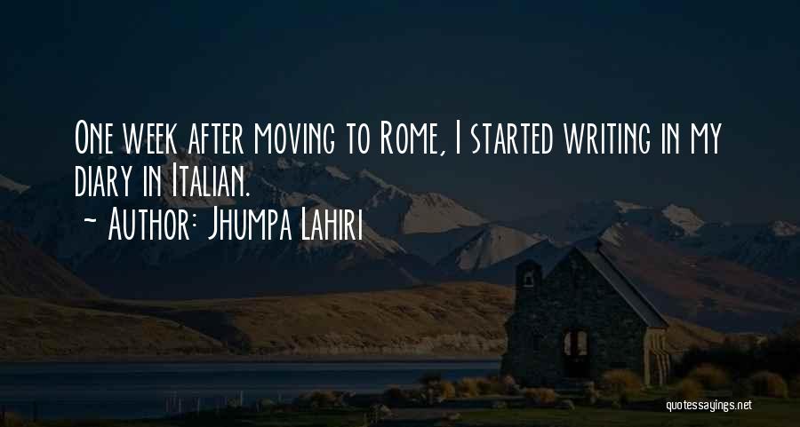 Diary Writing Quotes By Jhumpa Lahiri