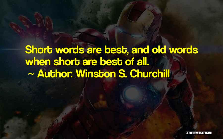 Diction Quotes By Winston S. Churchill