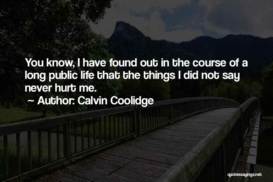 Did I Hurt You Quotes By Calvin Coolidge