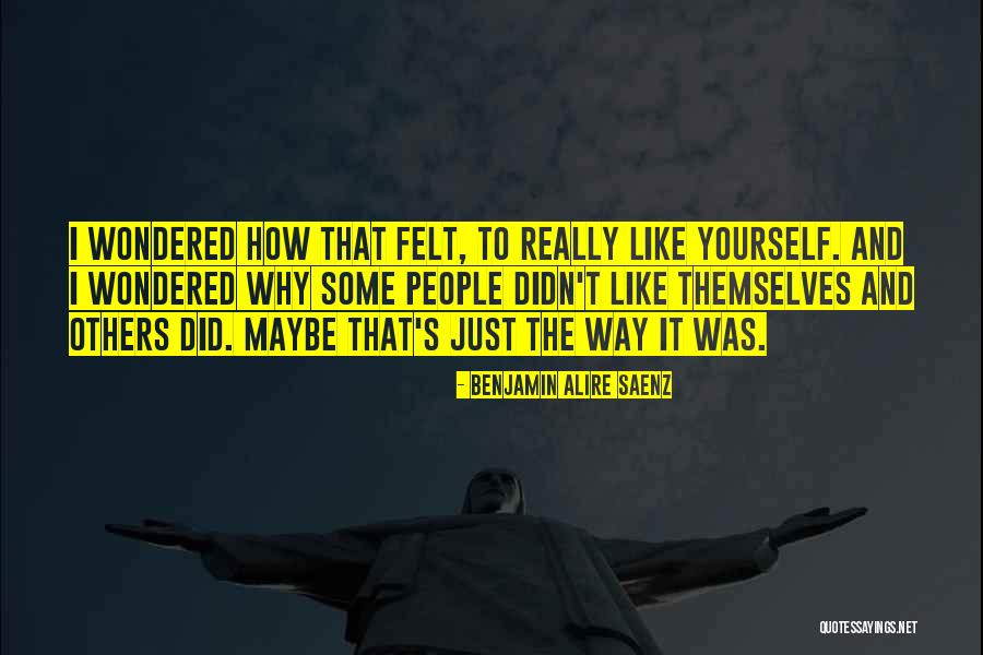 Did It To Yourself Quotes By Benjamin Alire Saenz Did It To Yourself Quotes By Benjamin Alire Saenz