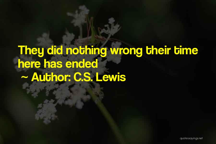 Did Nothing Wrong Quotes By C.S. Lewis