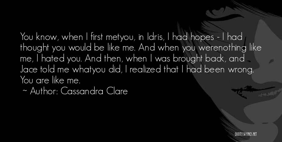 Did Nothing Wrong Quotes By Cassandra Clare