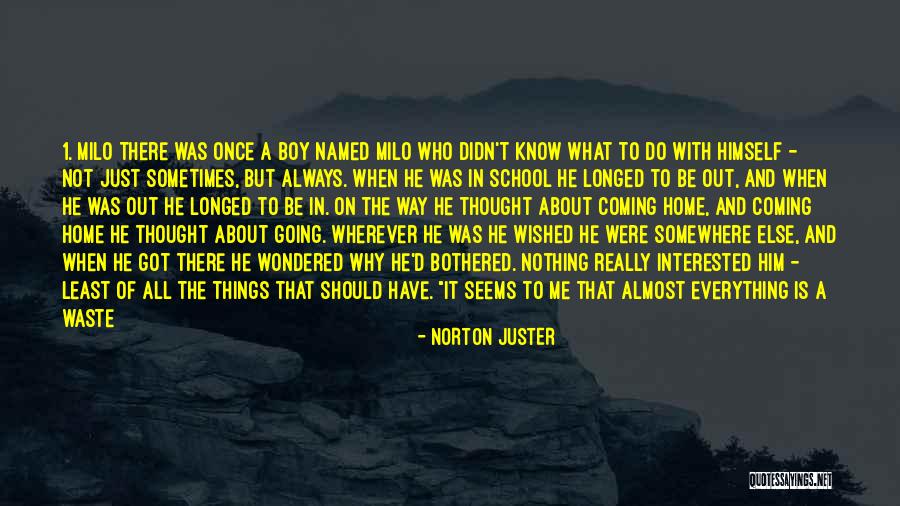 Didn See That Coming Quotes By Norton Juster