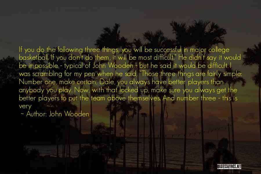 Didn't Make Team Quotes By John Wooden