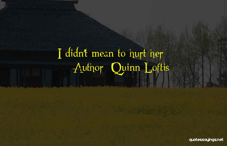 Didn't Mean Hurt You Quotes By Quinn Loftis