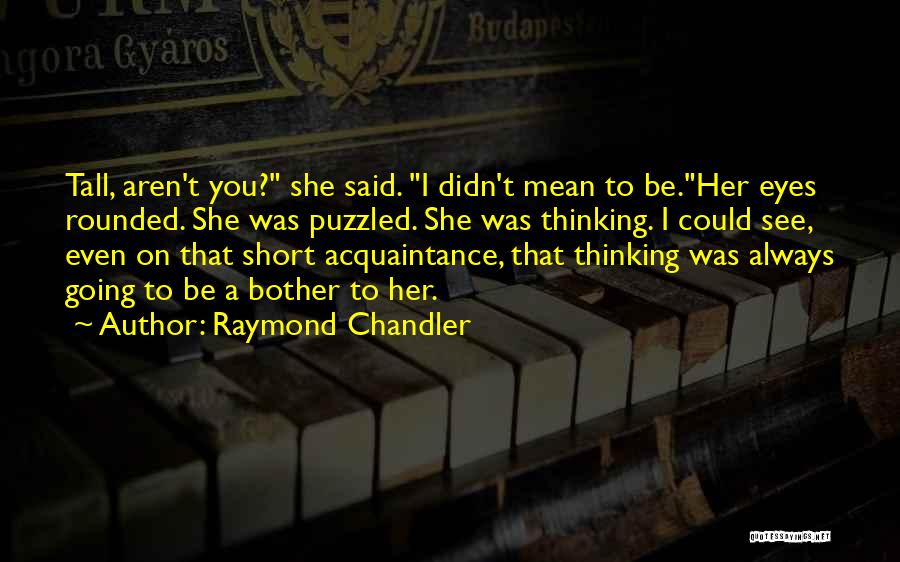 Didn't Mean To Bother You Quotes By Raymond Chandler