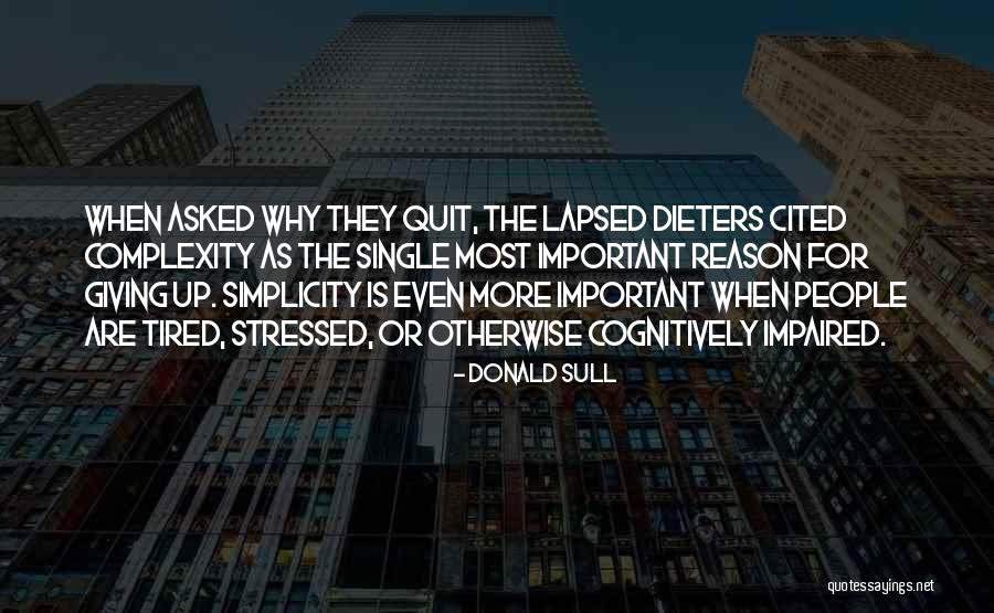 Dieters Quotes By Donald Sull Dieters Quotes By Donald Sull