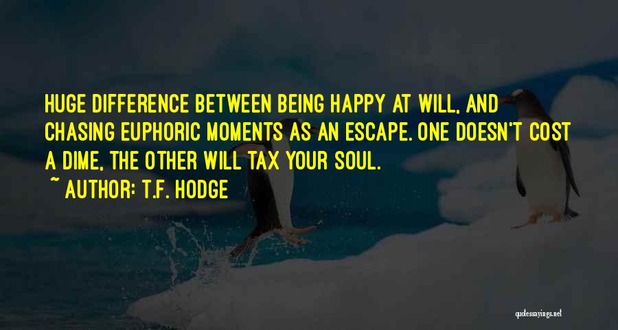 Difference Between Happiness And Joy Quotes By T.F. Hodge