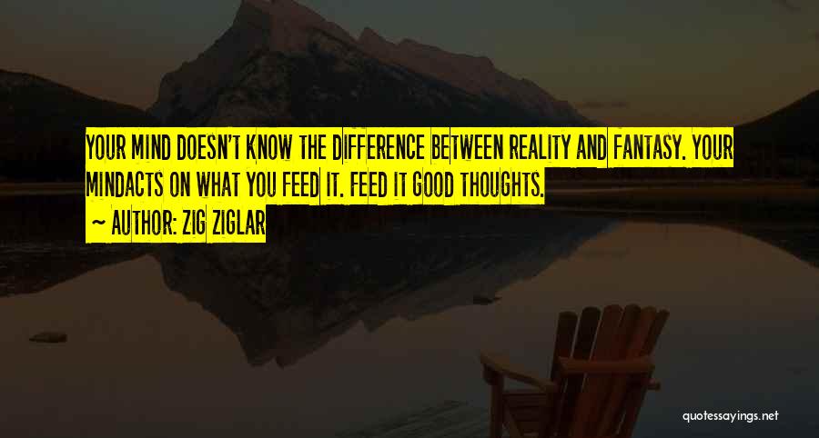 Difference Between Reality And Fantasy Quotes By Zig Ziglar