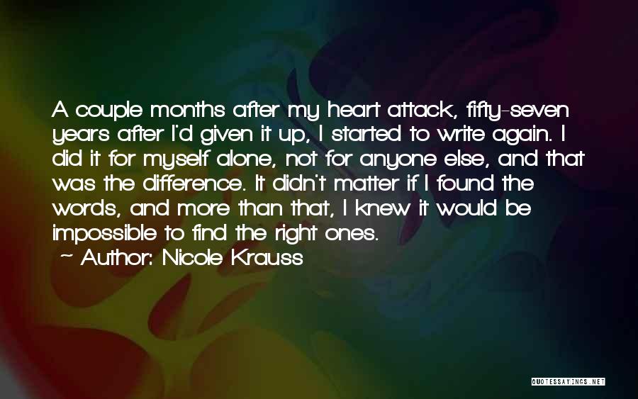 Difference In Couple Quotes By Nicole Krauss