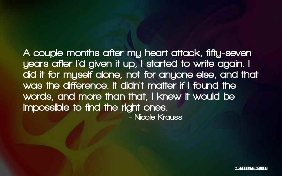 Difference In Couple Quotes By Nicole Krauss