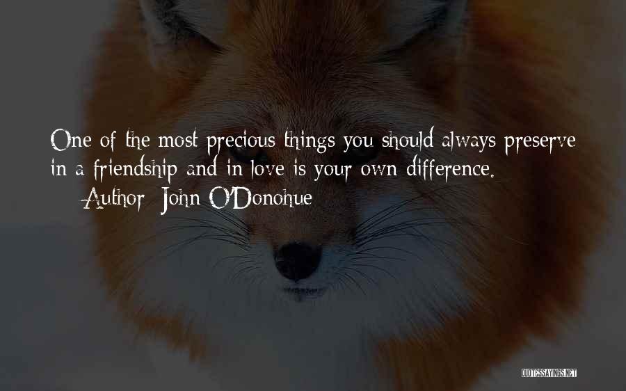 Difference In Friendship Quotes By John O'Donohue