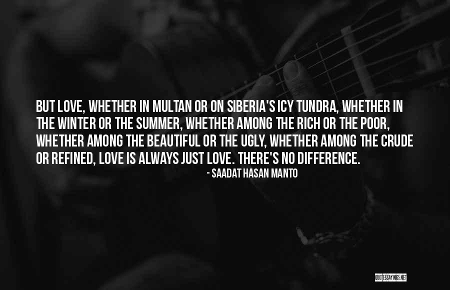 Difference In Love Quotes By Saadat Hasan Manto