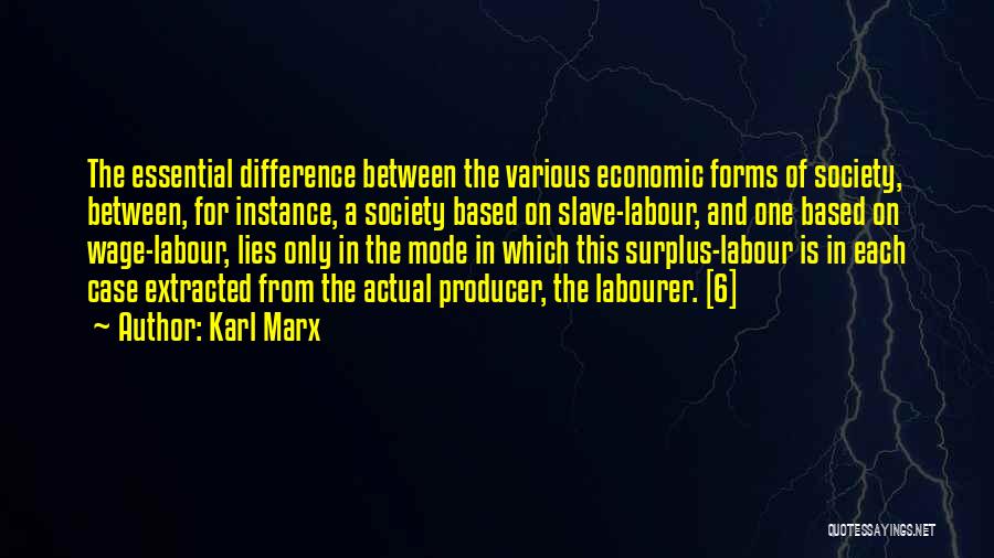 Difference In Society Quotes By Karl Marx