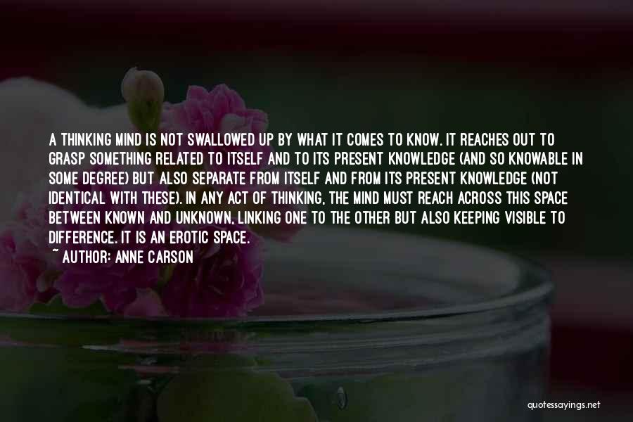 Difference In Thinking Quotes By Anne Carson