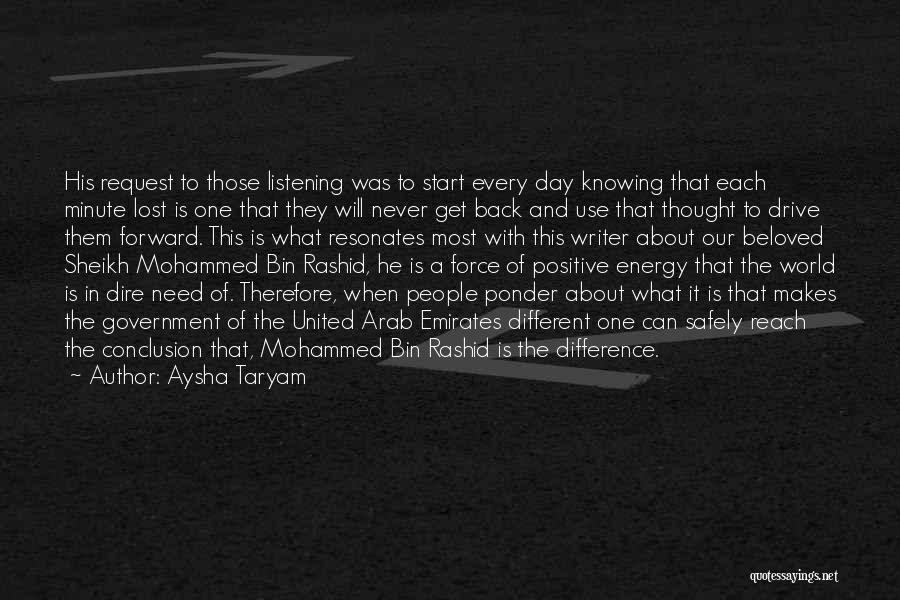 Difference In Thinking Quotes By Aysha Taryam