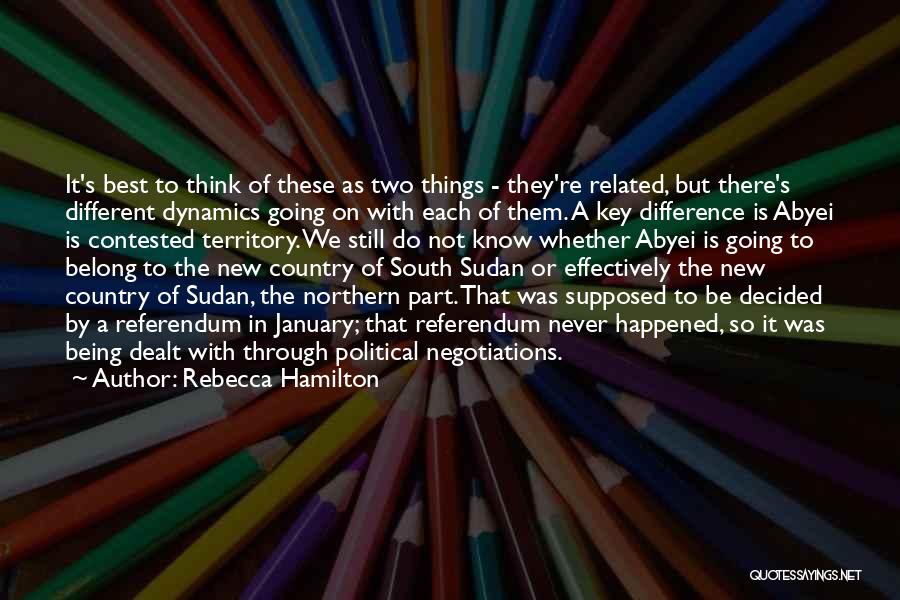 Difference In Thinking Quotes By Rebecca Hamilton